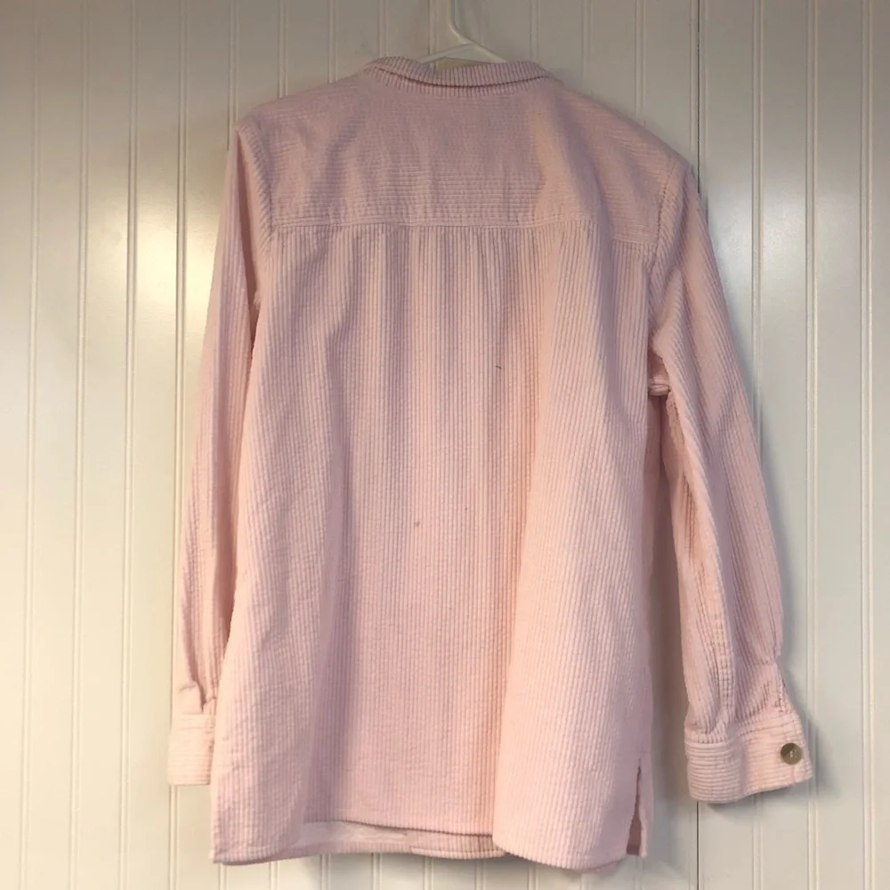 Chadwicks Pink Relaxed Button Down Shirt with Mandarin Collar - Picture 5 of 5
